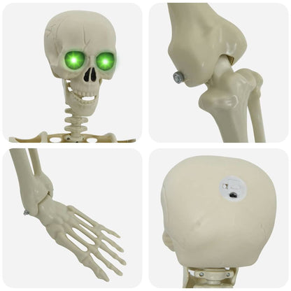 vidaXL Halloween Skeleton White 155 x 38.5 cm Polypropylene 6