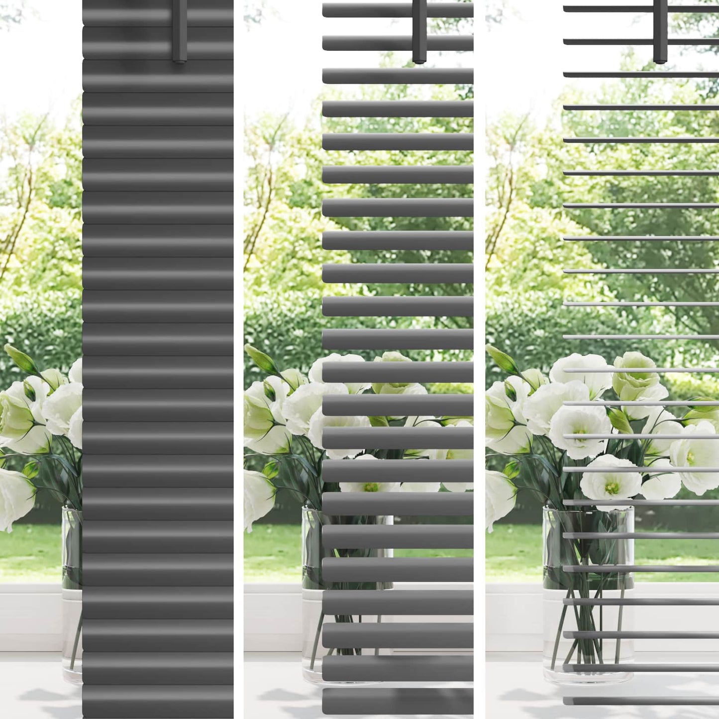 vidaXL Venetian Blind Silver Grey 150 x 150 cm 25 mm PVC 4