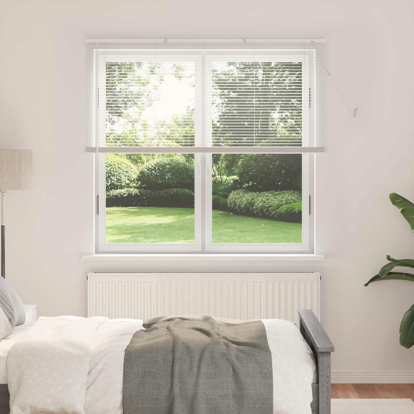 vidaXL Venetian Blind White 150 x 160 cm 25 mm PVC 1