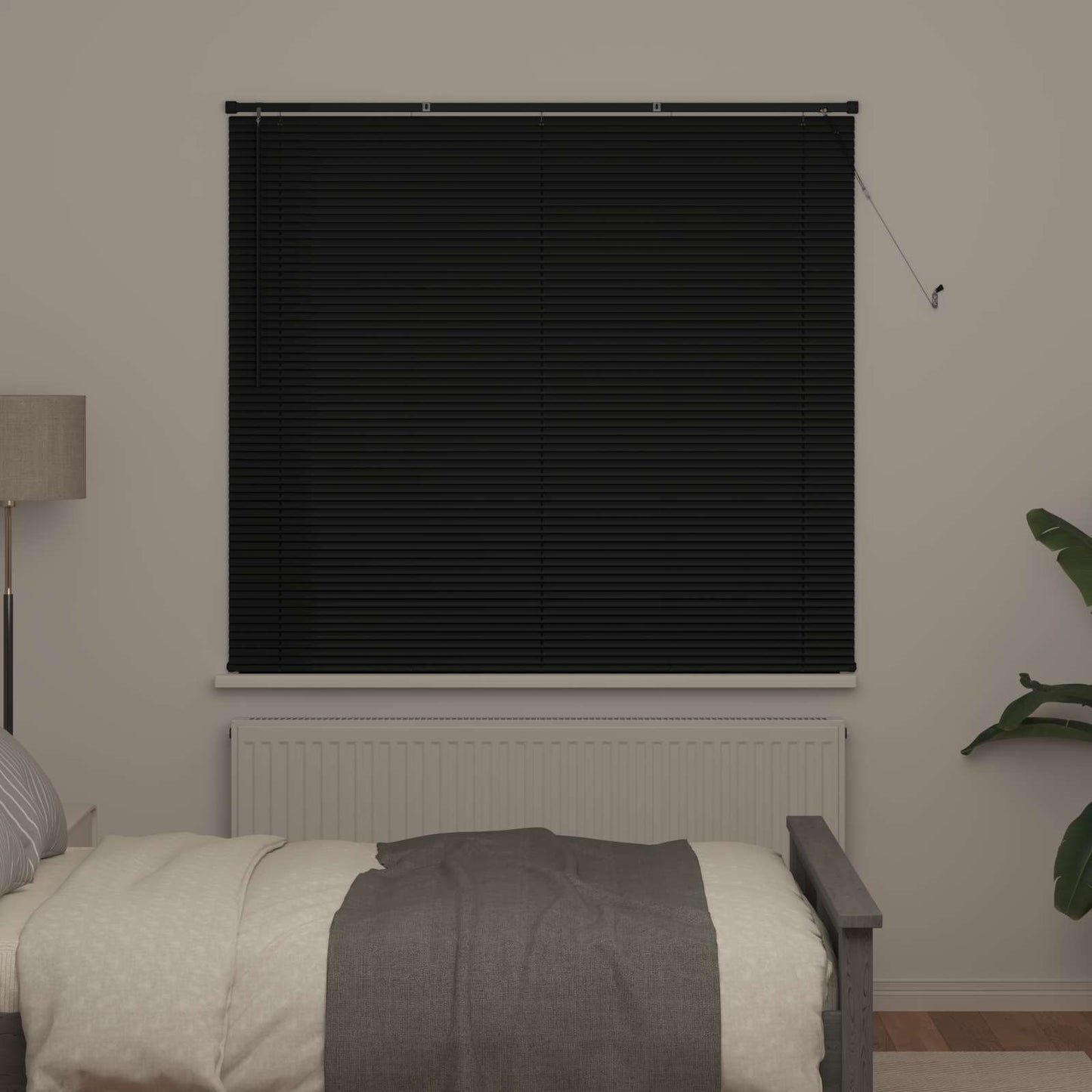 vidaXL Venetian Blind Black 150 x 140 cm 25 mm PVC 3