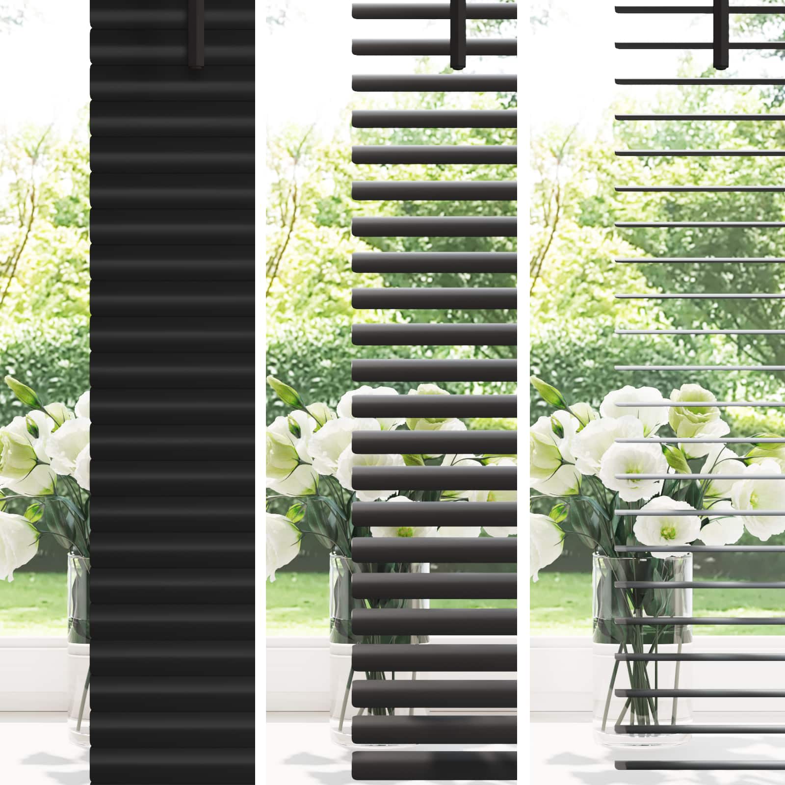 vidaXL Venetian Blind Black 150 x 140 cm 25 mm PVC 4
