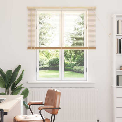vidaXL Venetian Blind with Pattern 25 mm PVC Drop 150 cm Light Brown