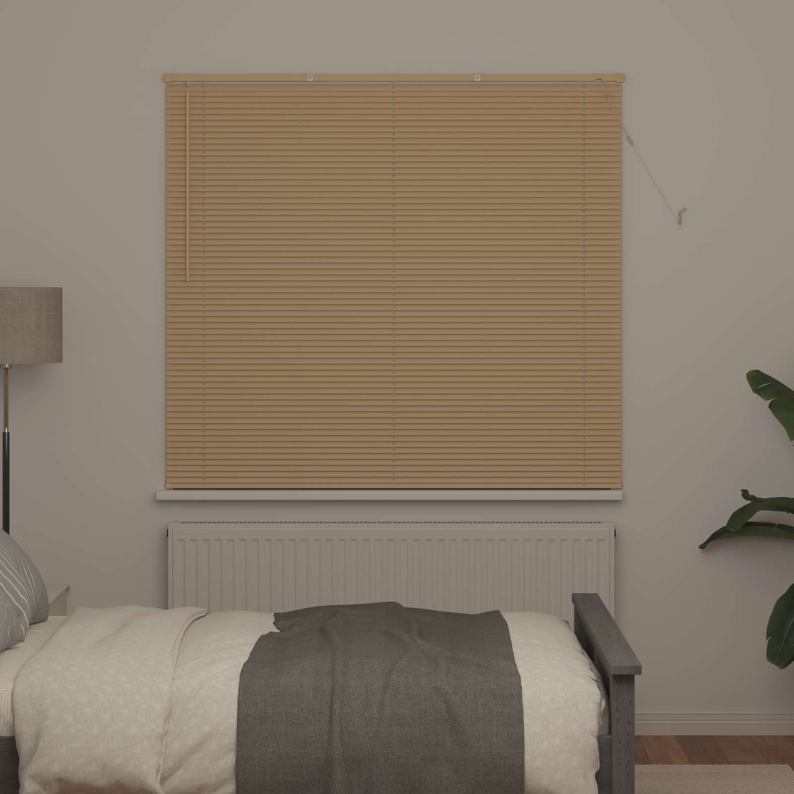 vidaXL Venetian Blind Light Brown with Pattern 150 x 150 cm 25 mm PVC 3
