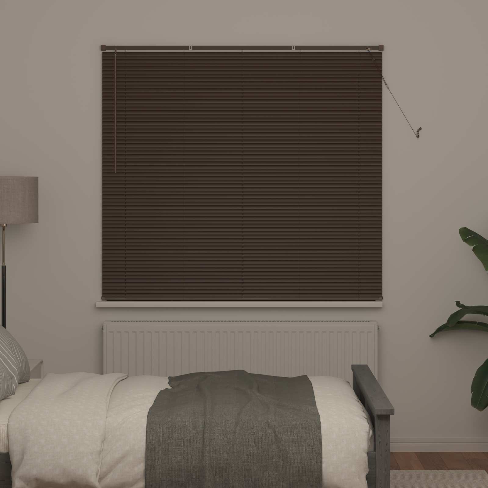 vidaXL Venetian Blind Dark Brown 160 x 150 cm 25 mm PVC 3