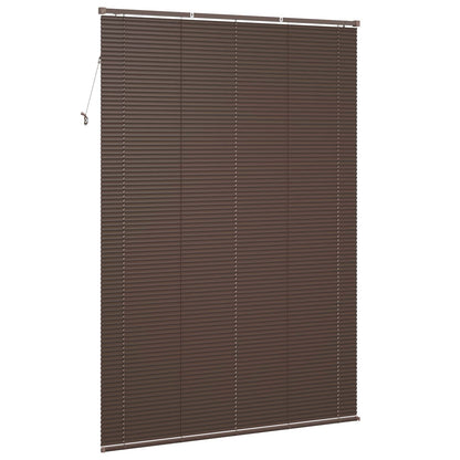 vidaXL Venetian Blind Dark Brown with Pattern 213 x 140 cm 25 mm PVC 6