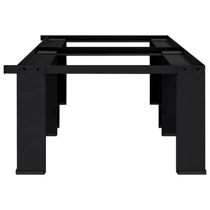 vidaXL Washing Machine Pedestal 2 pcs Black 127 x 54.5 x 32.5 cm Steel 3