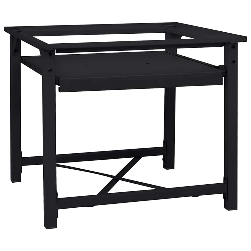 vidaXL Washing Machine Pedestal Black 60 x 56 x 52 cm Steel 1