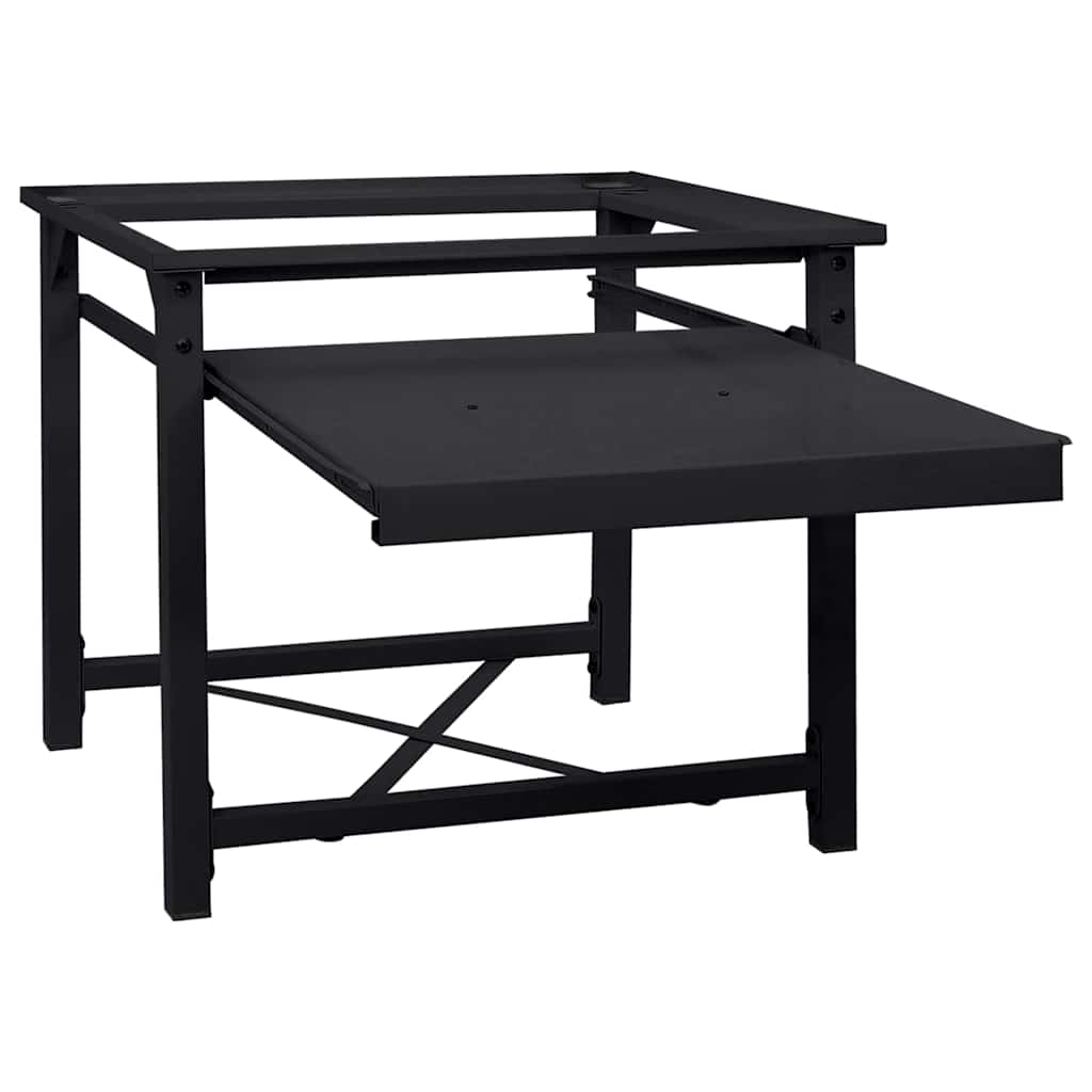 vidaXL Washing Machine Pedestal Black 60 x 56 x 52 cm Steel 2