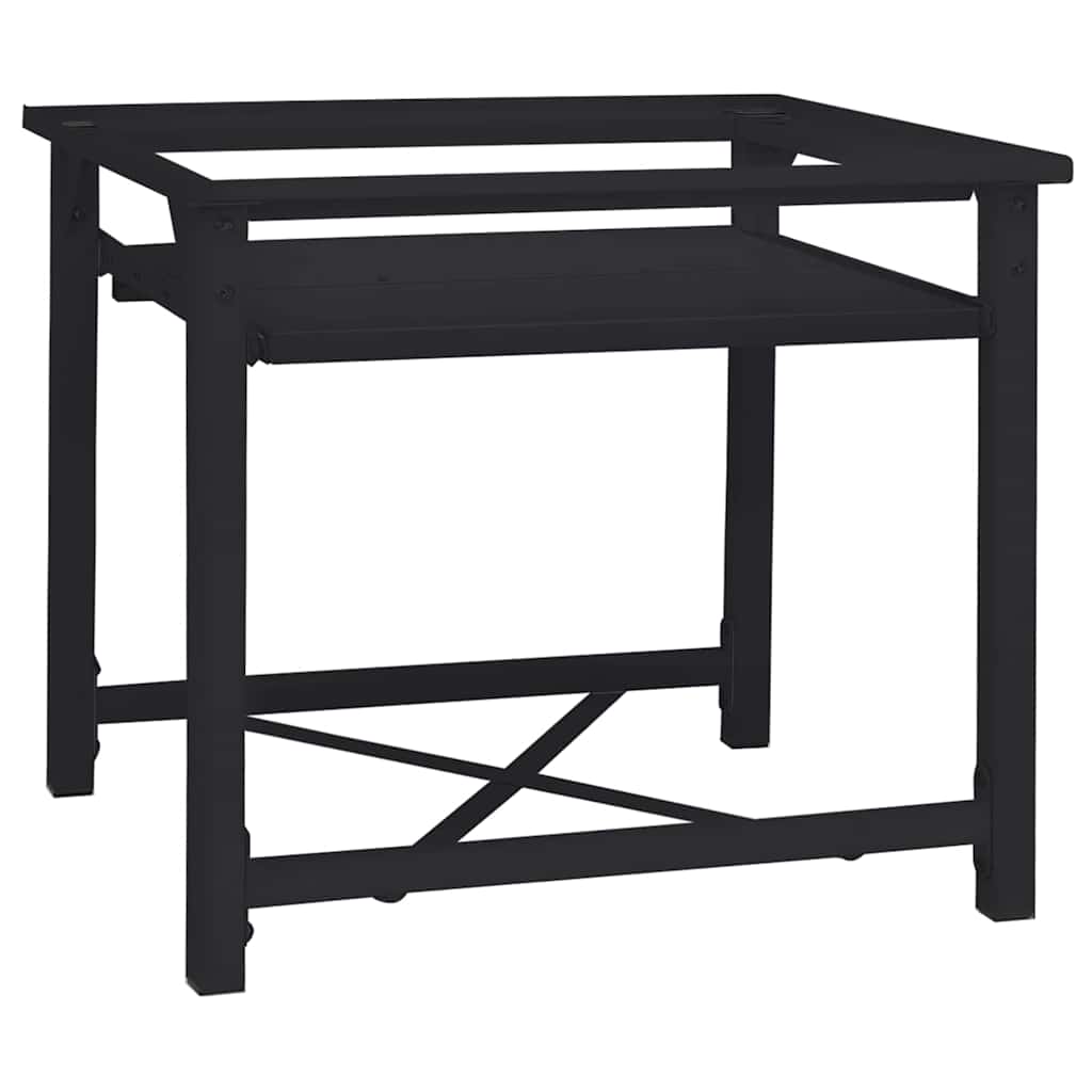 vidaXL Washing Machine Pedestal Black 60 x 56 x 52 cm Steel 5