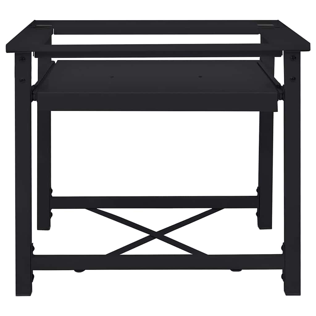 vidaXL Washing Machine Pedestal Black 60 x 56 x 52 cm Steel 3