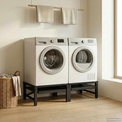 vidaXL Washing Machine Pedestal 64 x 55 x 32.5 cm Steel