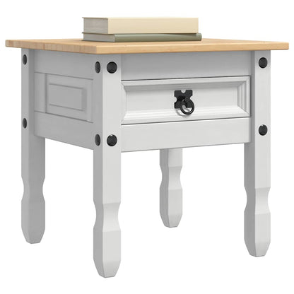 vidaXL End Table CORONA White 50 x 50 x50 cm Solid Pine Wood 3