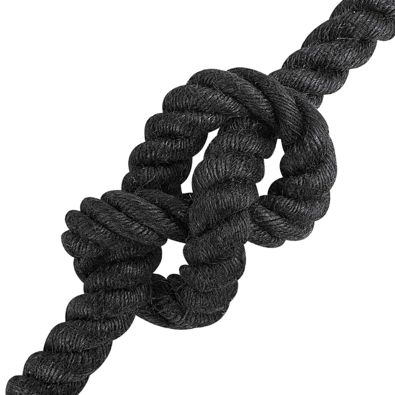 vidaXL Jute Rope 16 mm Black 100% Tossa jute 4