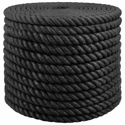 vidaXL Jute Rope 24 mm Black 100% Tossa jute 2