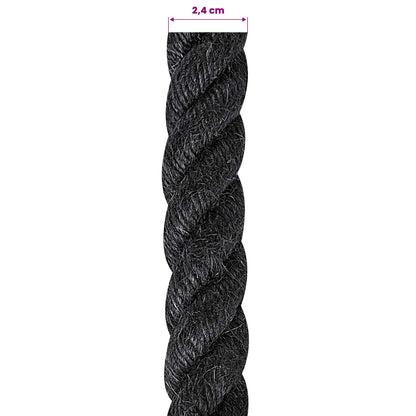 vidaXL Jute Rope 24 mm Black 100% Tossa jute 6
