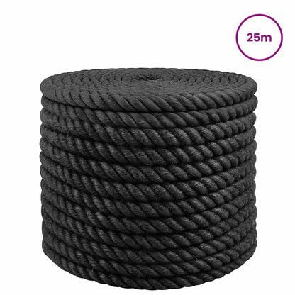 vidaXL Jute Rope 24 mm Black 100% Tossa jute 3