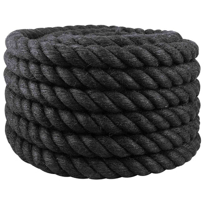 vidaXL Jute Rope 30 mm Black 100% Tossa jute 2