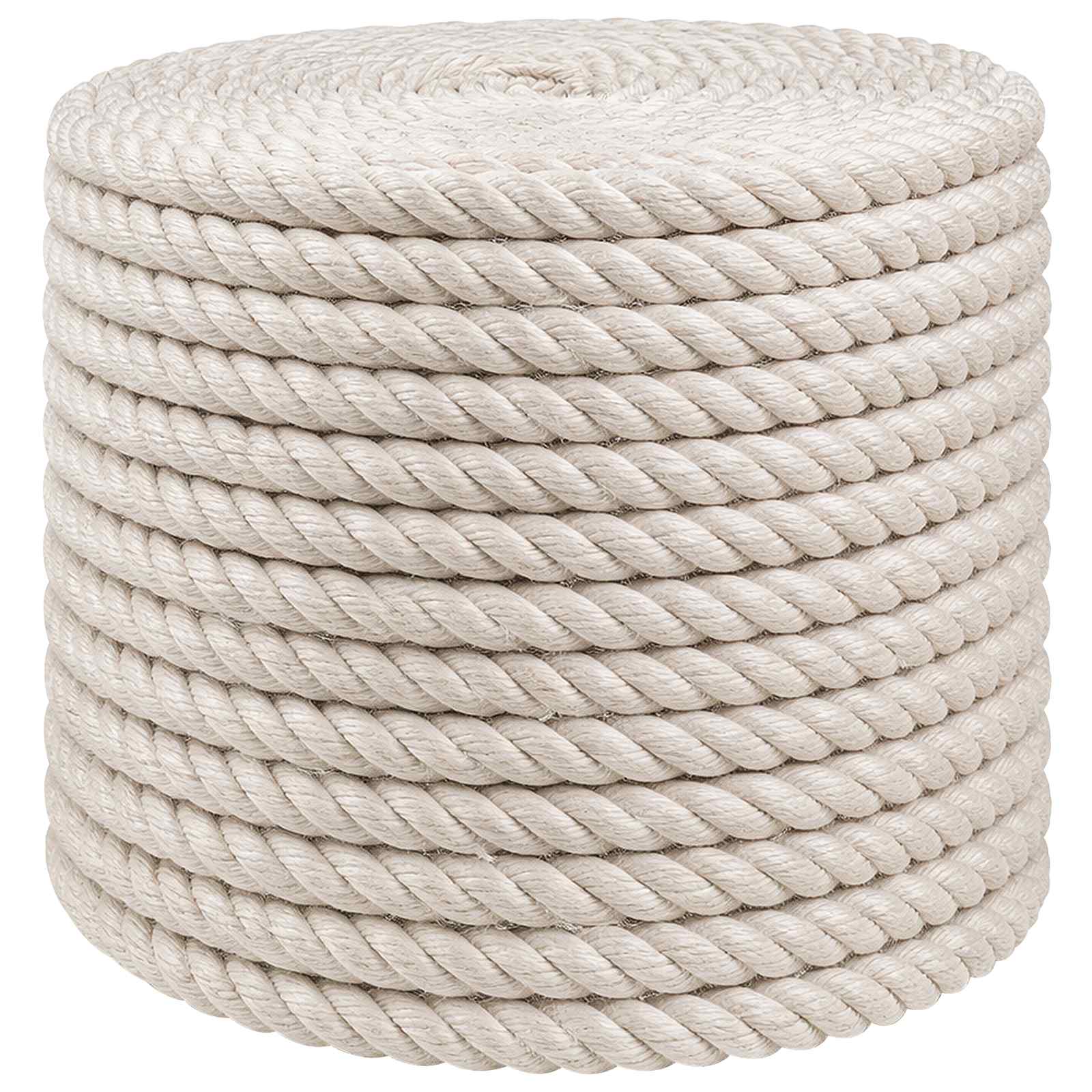 vidaXL Jute Rope 12 mm White 100% Tossa jute 2