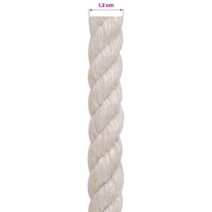 vidaXL Jute Rope 12 mm White 100% Tossa jute 6
