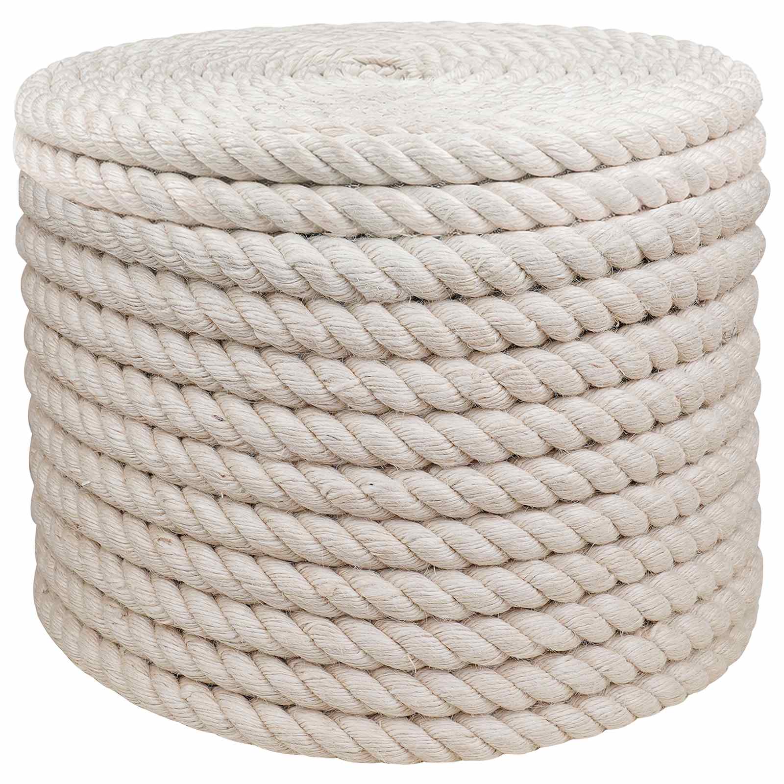 vidaXL Jute Rope 24 mm White 100% Tossa jute 2