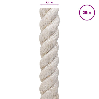 vidaXL Jute Rope 24 mm White 100% Tossa jute 5