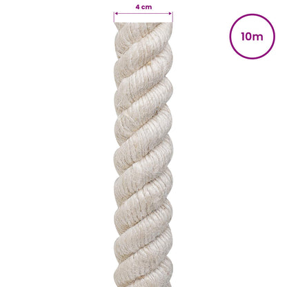 vidaXL Jute Rope 40 mm White 100% Tossa jute 5