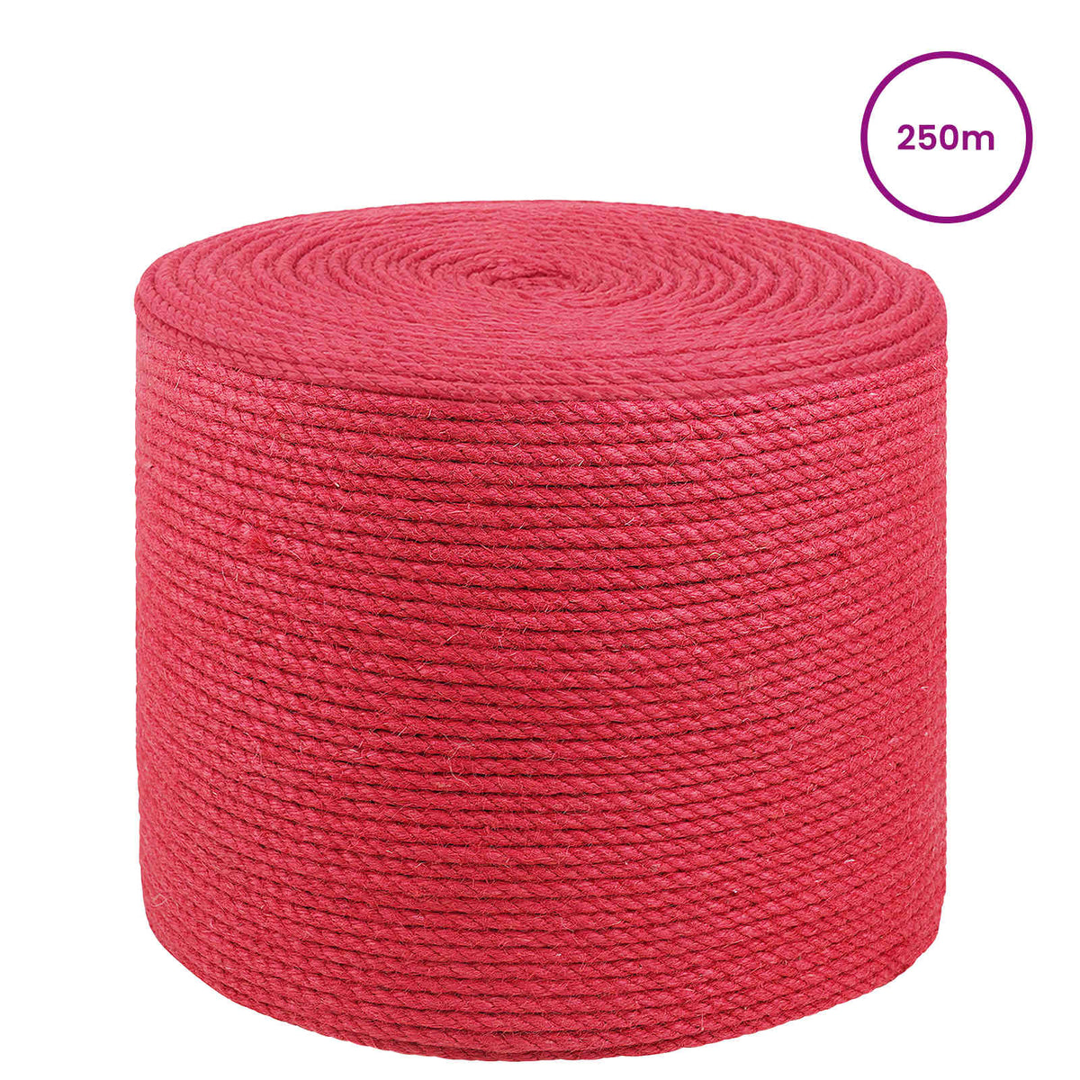 Jute Rope 100% Tossa jute Red Length 250 m 8 mm