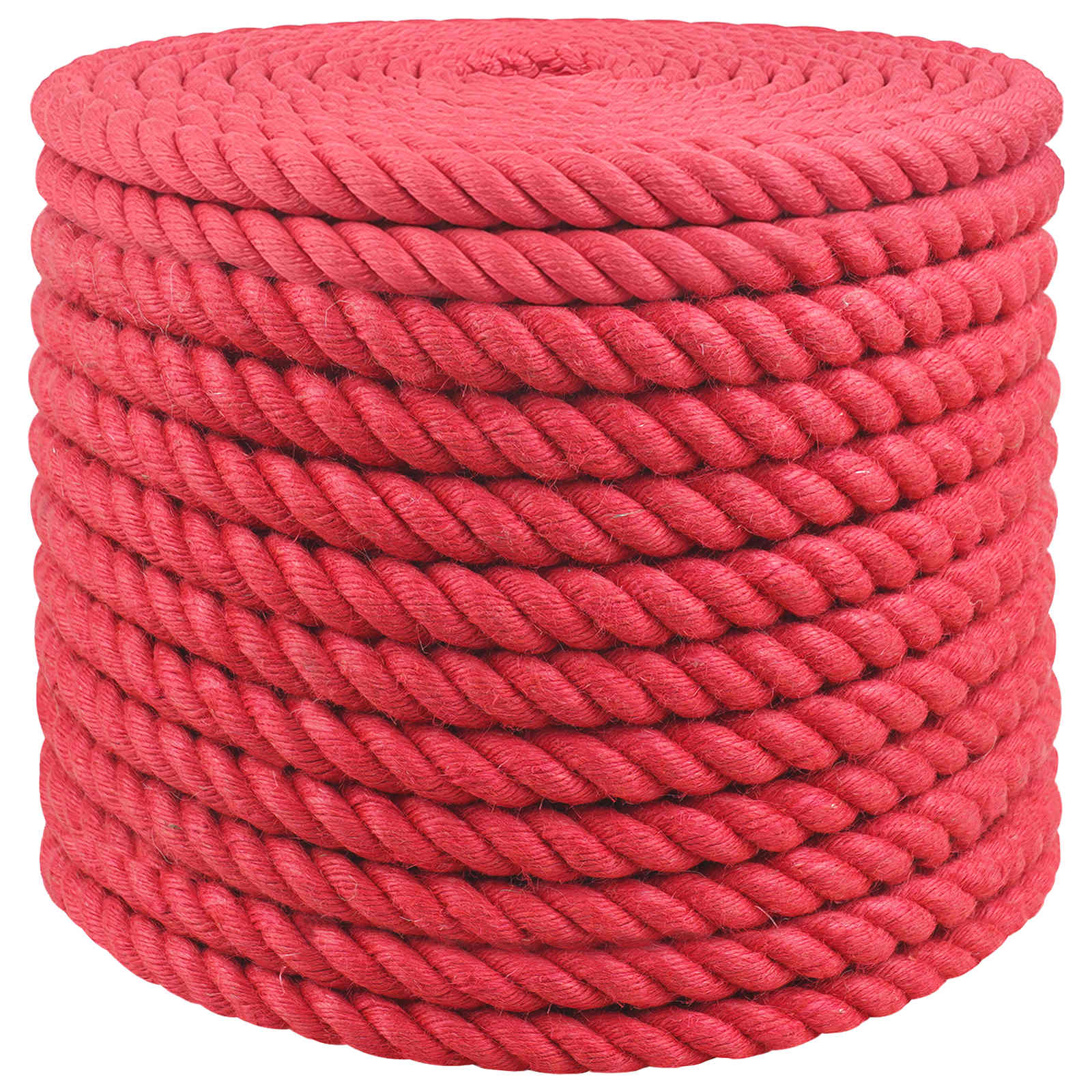vidaXL Jute Rope 16 mm Red 100% Tossa jute 2