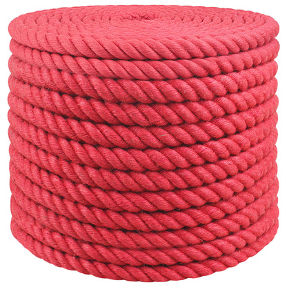 vidaXL Jute Rope 24 mm Red 100% Tossa jute 2