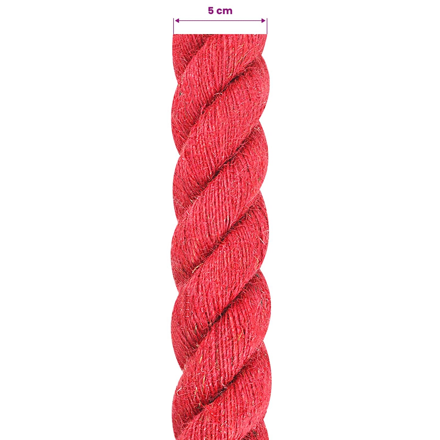vidaXL Jute Rope 50 mm Red 100% Tossa jute 6