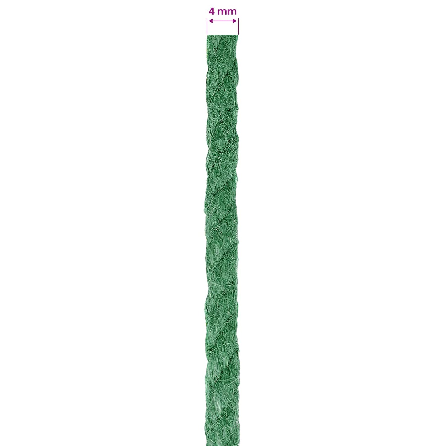 vidaXL 4 mm Green 100% Tossa jute 6