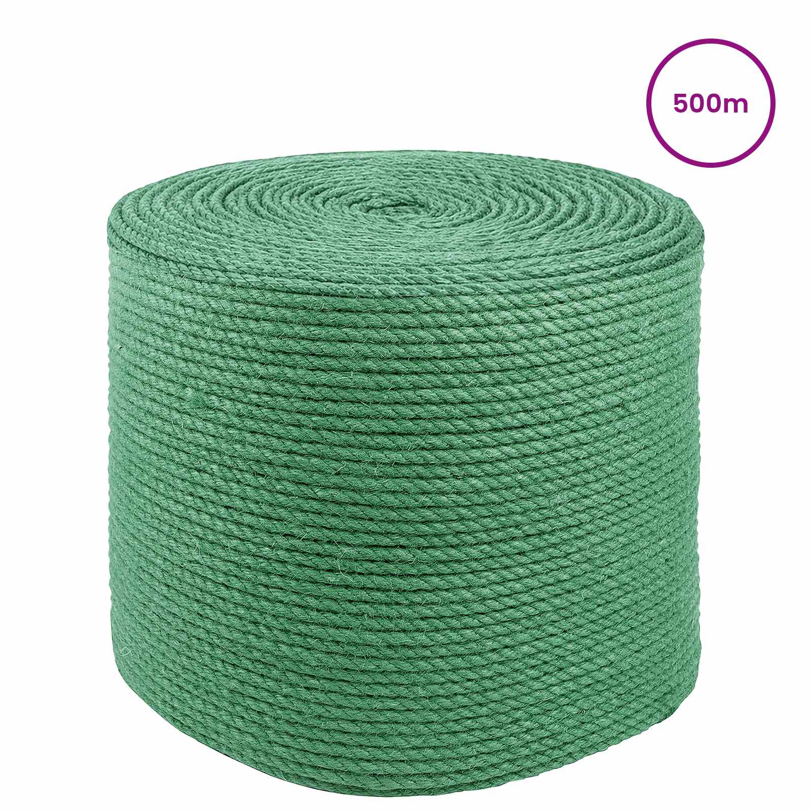 vidaXL 4 mm Green 100% Tossa jute 3