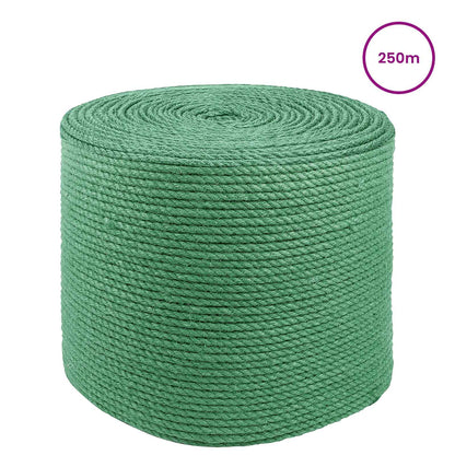 vidaXL Jute Rope 6 mm Green 100% Tossa jute 3