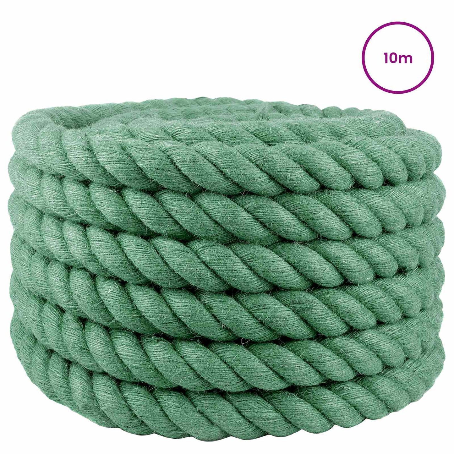 vidaXL Jute Rope 36 mm Green 100% Tossa jute 3