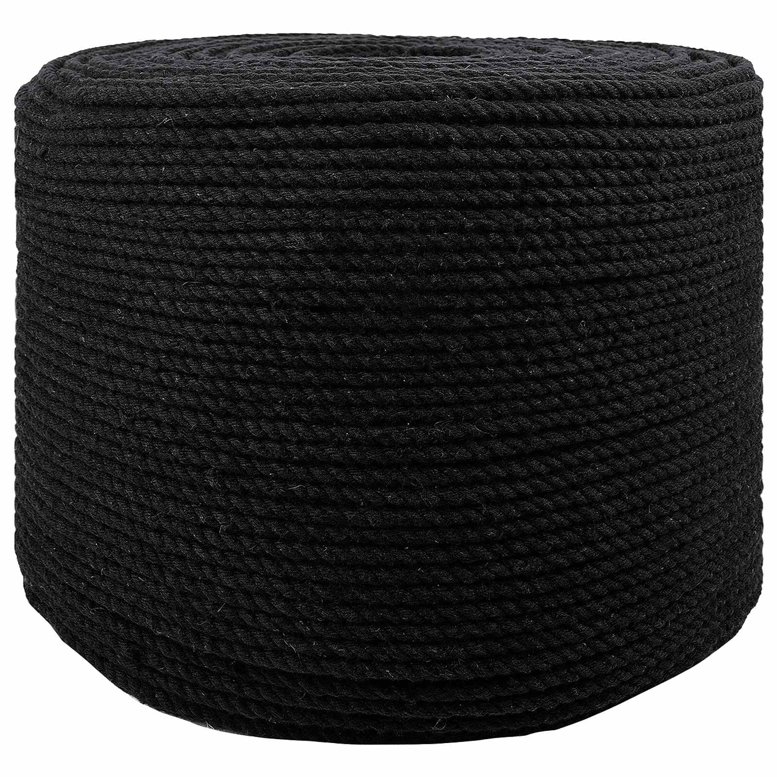 vidaXL Cotton Rope 6 mm 250 m Black 100% Cotton 2