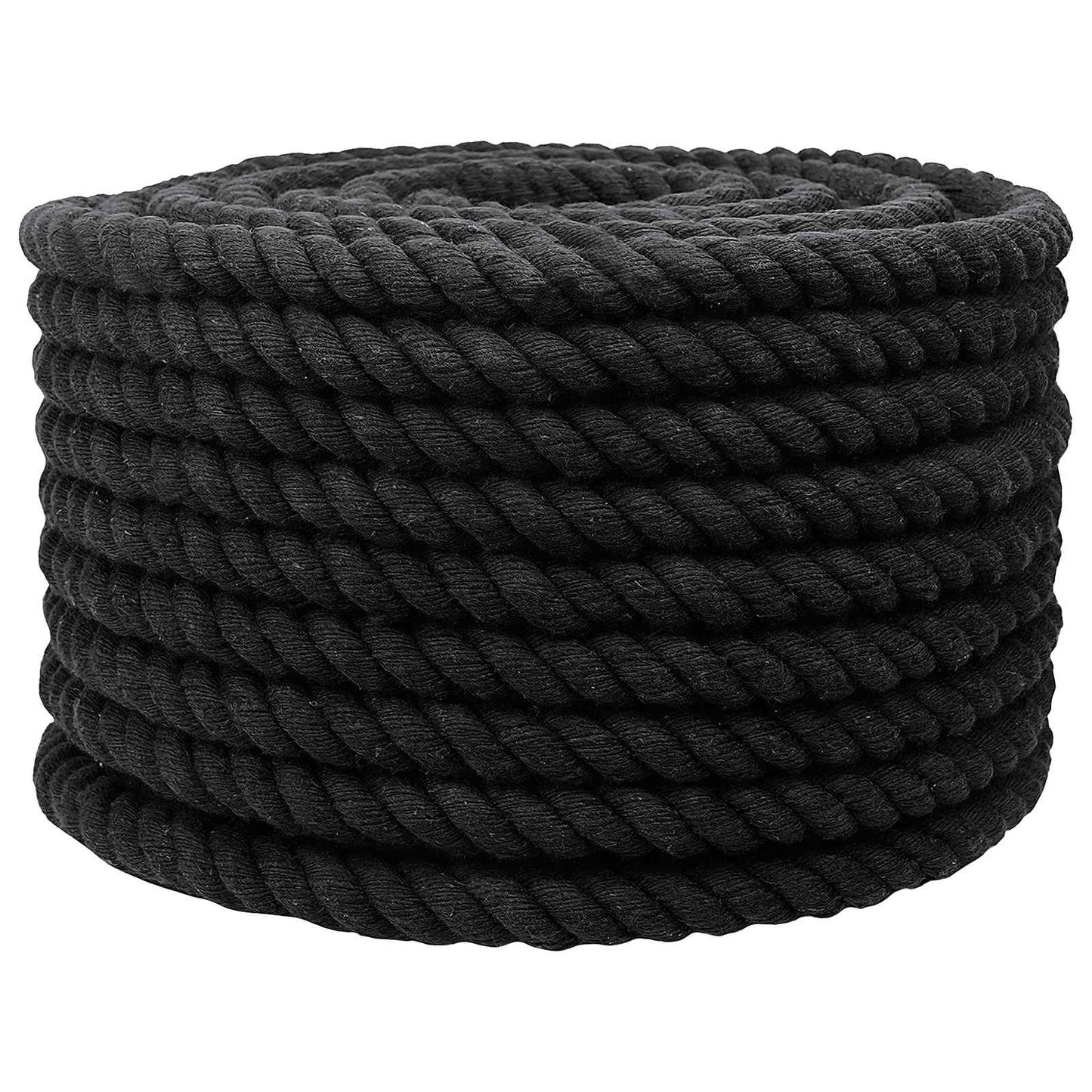 vidaXL Cotton Rope 16 mm 50 m Black 100% Cotton 2