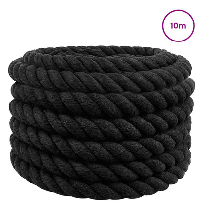 vidaXL Cotton Rope 36 mm 10 m Black 100% Cotton 3