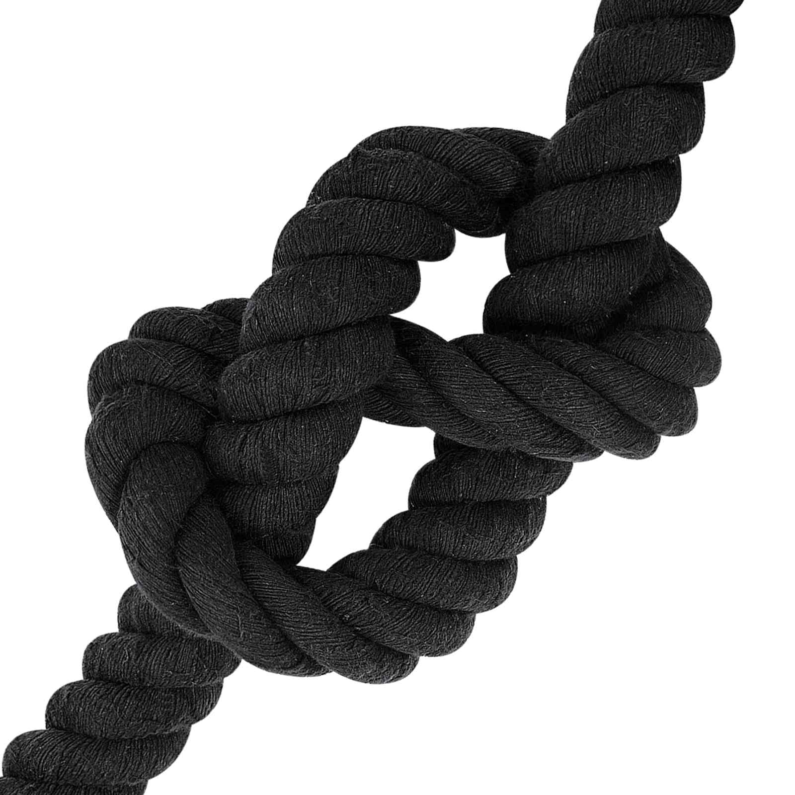 vidaXL Cotton Rope 50 mm 5 m Black 100% Cotton 4