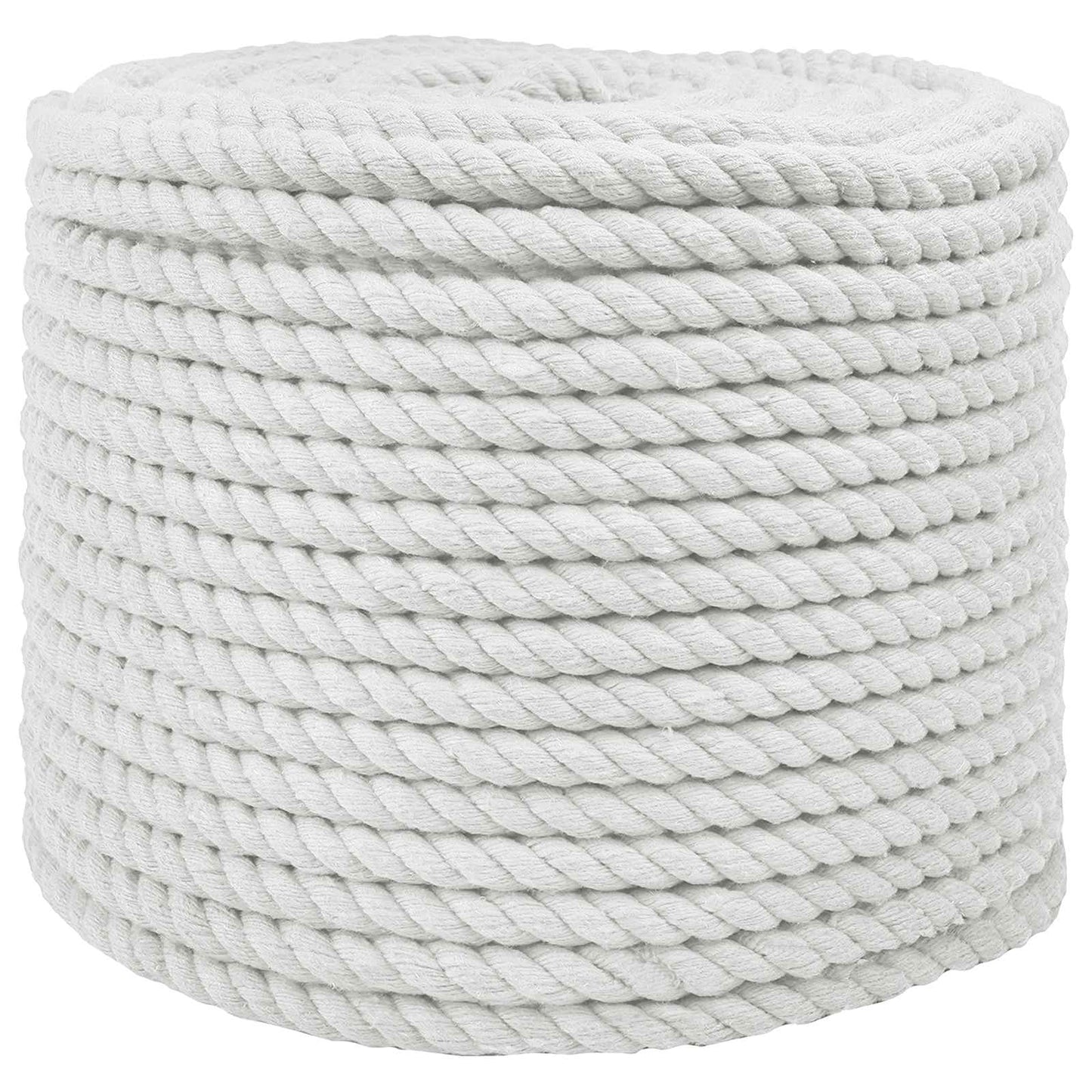 vidaXL Cotton Rope 10 mm 100 m White 100% Cotton 2