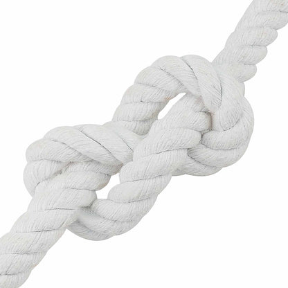 vidaXL Cotton Rope 16 mm 50 m White 100% Cotton 4