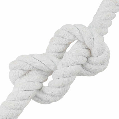 vidaXL Cotton Rope 24 mm 25 m White 100% Cotton 4