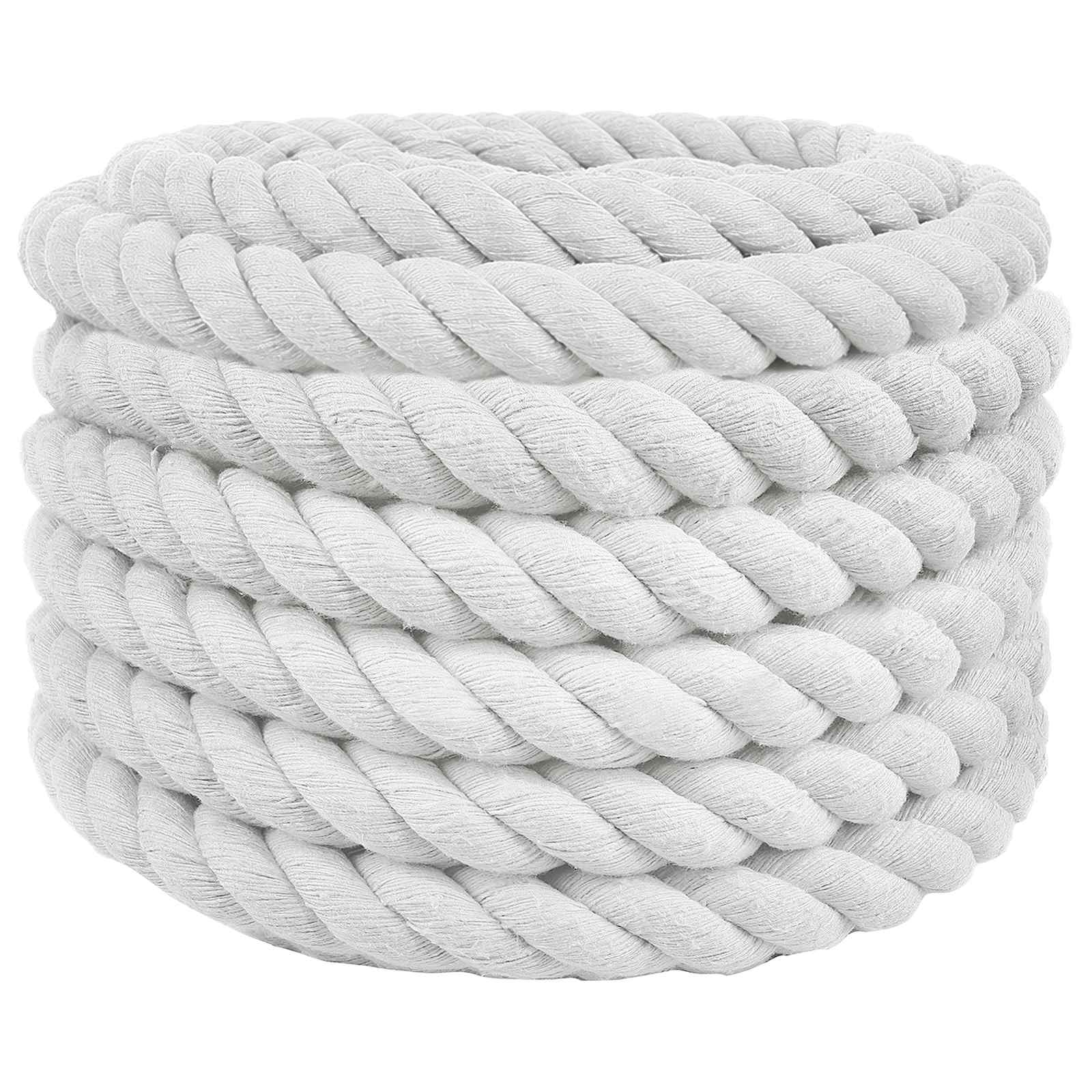 vidaXL Cotton Rope 36 mm 10 m White 100% Cotton 2