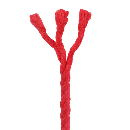 vidaXL Cotton Twine 4 mm 500 m Red 100% Cotton 5
