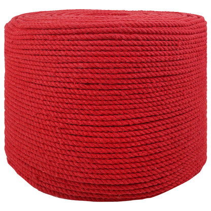 vidaXL Cotton Rope 6 mm 250 m Red 100% Cotton 2