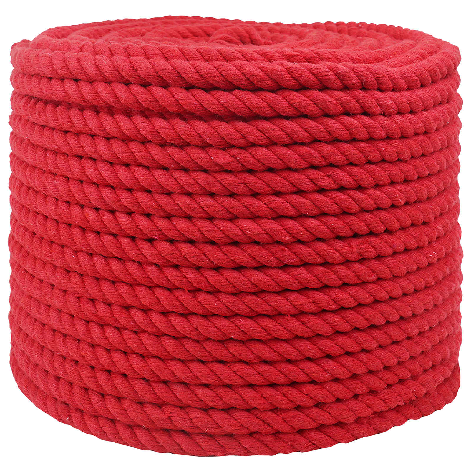 vidaXL Cotton Rope 10 mm 100 m Red 100% Cotton 2