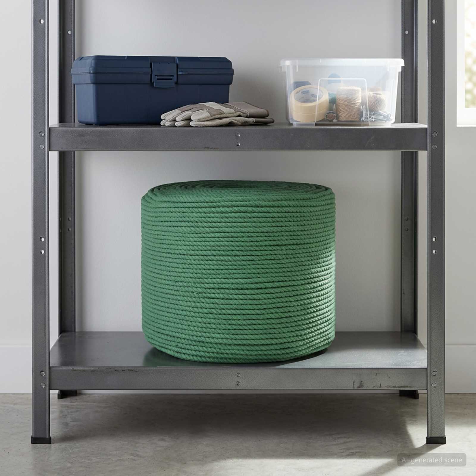 vidaXL Cotton Twine 4 mm 500 m Green 100% Cotton 1