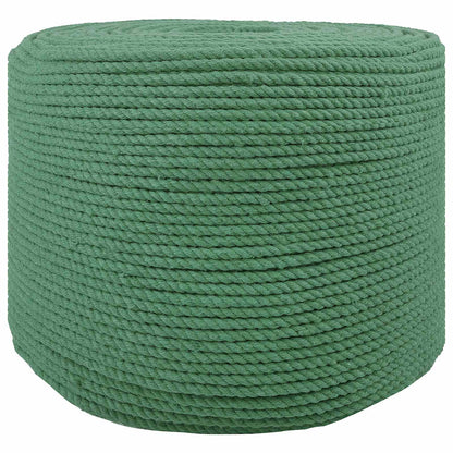 vidaXL Cotton Twine 4 mm 500 m Green 100% Cotton 2