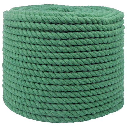 vidaXL Cotton Rope 14 mm 50 m Green 100% Cotton 2
