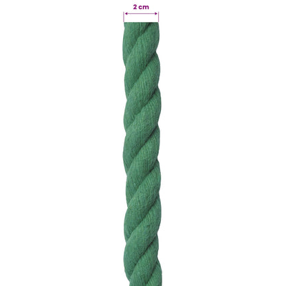 vidaXL Cotton Rope 20 mm 25 m Green 100% Cotton 6