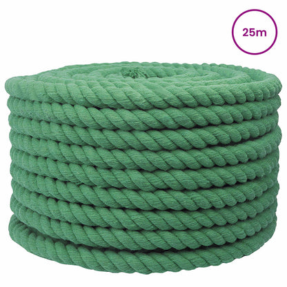 vidaXL Cotton Rope 20 mm 25 m Green 100% Cotton 3